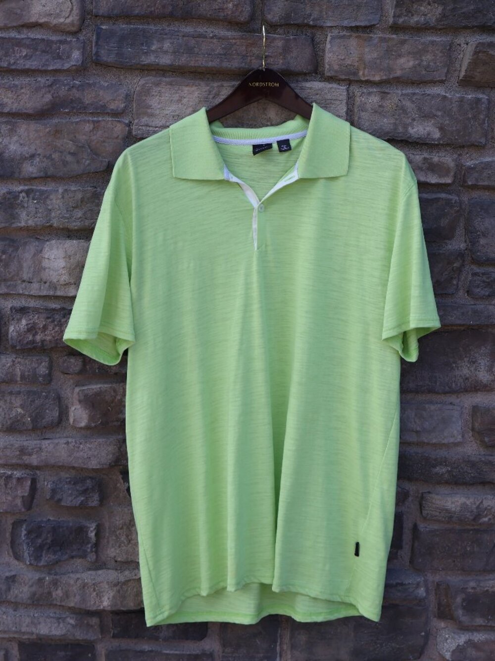 BOSS Hugo Boss Men’s Lime Green Heathered Regular Fit Cotton Polo